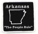 Picture of Arkansas Outline w/ state motto 3 1/4" square