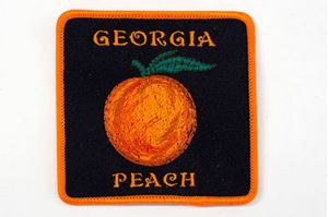 Picture of Georgia Peach 3" sq orange border