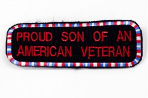 Picture of Proud son of vet, verigated 1 1/4"H x 3 1/2"W