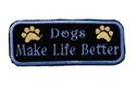 Picture of Dogs make life better 1 1/4"H x 3 1/2"W Blue