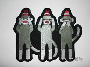 Picture of No Evil Sock Monkeys 6"H x 8"W