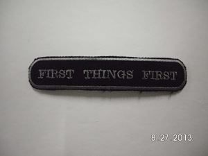 Picture of First things First
