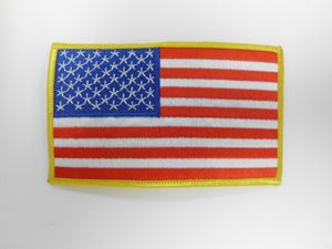 Picture of Flag American Gold Border Medium