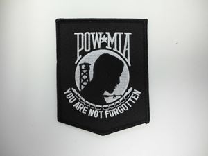 Picture of POW/MIA Chevron Black & White Small